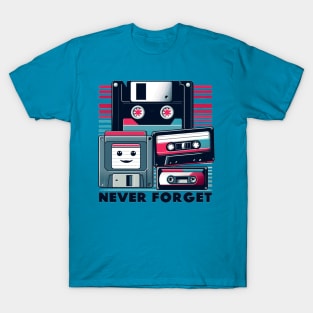 Never Forget  Retro Cassette Smiles T-Shirt